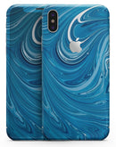 Liquid Blue Color Fusion - iPhone X Skin-Kit