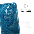 Liquid Blue Color Fusion - Vinyl Skin Wrap for iPhone 17 Pro Max, 17 Pro, 17 Air, 17, 16 & All Models — Soft Matte or Ultra Gloss