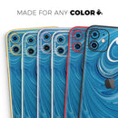 Liquid Blue Color Fusion - Vinyl Skin Wrap for iPhone 17 Pro Max, 17 Pro, 17 Air, 17, 16 & All Models — Soft Matte or Ultra Gloss