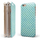 Little Aqua Watercolor Polka Dots iPhone 6/6s or 6/6s Plus 2-Piece Hybrid INK-Fuzed Case