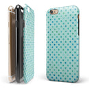 Little Aqua Watercolor Polka Dots iPhone 6/6s or 6/6s Plus 2-Piece Hybrid INK-Fuzed Case