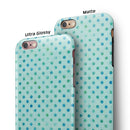 Little Aqua Watercolor Polka Dots iPhone 6/6s or 6/6s Plus 2-Piece Hybrid INK-Fuzed Case
