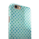 Little Aqua Watercolor Polka Dots iPhone 6/6s or 6/6s Plus 2-Piece Hybrid INK-Fuzed Case