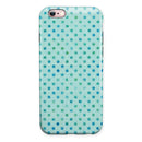 Little Aqua Watercolor Polka Dots iPhone 6/6s or 6/6s Plus 2-Piece Hybrid INK-Fuzed Case