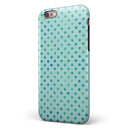 Little Aqua Watercolor Polka Dots iPhone 6/6s or 6/6s Plus 2-Piece Hybrid INK-Fuzed Case