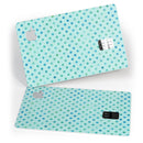Little Aqua Watercolor Polka Dots - Premium Protective Decal Skin-Kit for the Apple Credit Card