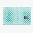 Little Aqua Watercolor Polka Dots - Premium Protective Decal Skin-Kit for the Apple Credit Card