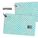 Little Aqua Watercolor Polka Dots - Premium Protective Decal Skin-Kit for the Apple Credit Card