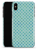 Little Aqua Watercolor Polka Dots - iPhone X Clipit Case