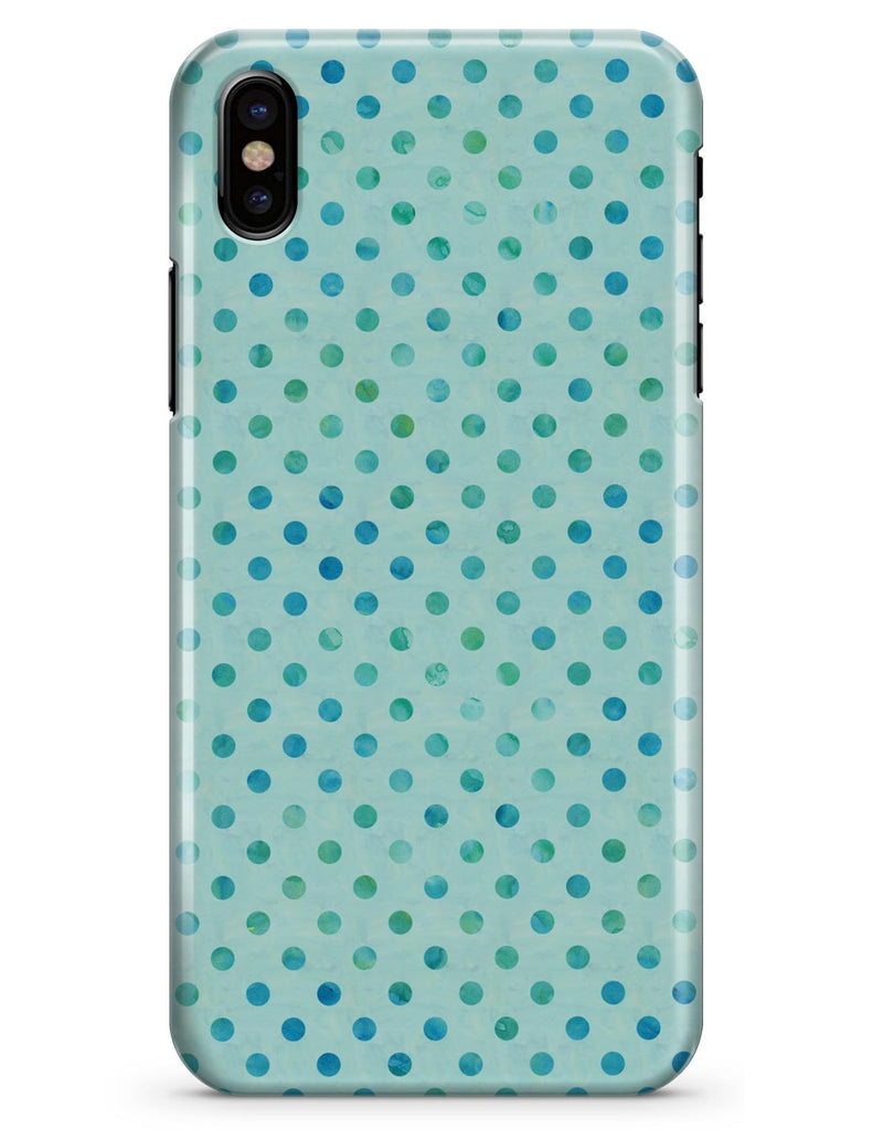 Little Aqua Watercolor Polka Dots - iPhone X Clipit Case