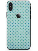 Little Aqua Watercolor Polka Dots - iPhone X Skin-Kit