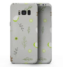 Little Gray Twigs with Lime Green Eggs - Samsung Galaxy S8 Full-Body Skin Kit