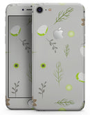 Little Gray Twigs with Lime Green Eggs - Skin-kit for the iPhone 8 or 8 Plus