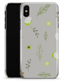 Little Gray Twigs with Lime Green Eggs - iPhone X Clipit Case