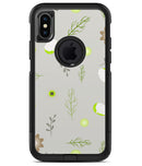 Little Gray Twigs with Lime Green Eggs - iPhone X OtterBox Case & Skin Kits