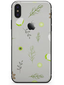 Little Gray Twigs with Lime Green Eggs - iPhone X Skin-Kit