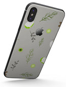 Little Gray Twigs with Lime Green Eggs - iPhone X Skin-Kit
