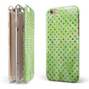 Little Green Watercolor Polka Dots iPhone 6/6s or 6/6s Plus 2-Piece Hybrid INK-Fuzed Case