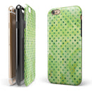 Little Green Watercolor Polka Dots iPhone 6/6s or 6/6s Plus 2-Piece Hybrid INK-Fuzed Case
