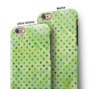 Little Green Watercolor Polka Dots iPhone 6/6s or 6/6s Plus 2-Piece Hybrid INK-Fuzed Case