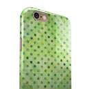 Little Green Watercolor Polka Dots iPhone 6/6s or 6/6s Plus 2-Piece Hybrid INK-Fuzed Case
