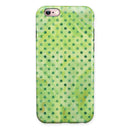 Little Green Watercolor Polka Dots iPhone 6/6s or 6/6s Plus 2-Piece Hybrid INK-Fuzed Case