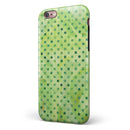 Little Green Watercolor Polka Dots iPhone 6/6s or 6/6s Plus 2-Piece Hybrid INK-Fuzed Case