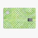 Little Green Watercolor Polka Dots - Premium Protective Decal Skin-Kit for the Apple Credit Card