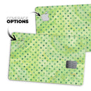 Little Green Watercolor Polka Dots - Premium Protective Decal Skin-Kit for the Apple Credit Card