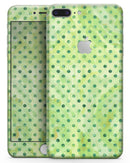 Little Green Watercolor Polka Dots - Skin-kit for the iPhone 8 or 8 Plus