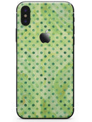 Little Green Watercolor Polka Dots - iPhone X Skin-Kit