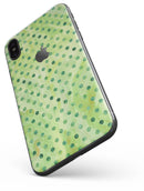Little Green Watercolor Polka Dots - iPhone X Skin-Kit