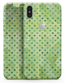 Little Green Watercolor Polka Dots - iPhone X Skin-Kit