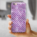 Little Purple Watercolor Polka Dots iPhone 6/6s or 6/6s Plus 2-Piece Hybrid INK-Fuzed Case