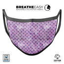 Little Purple Watercolor Polka Dots - Made in USA Mouth Cover Unisex Anti-Dust Cotton Blend Reusable & Washable Face Mask with Adjustable Sizing for Adult or Child