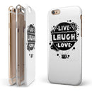 Live Laugh Love iPhone 6/6s or 6/6s Plus 2-Piece Hybrid INK-Fuzed Case