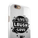 Live Laugh Love iPhone 6/6s or 6/6s Plus 2-Piece Hybrid INK-Fuzed Case