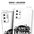 Live Laugh Love - Skin-Kit for the Samsung Galaxy S-Series S20, S20 Plus, S20 Ultra , S10 & others (All Galaxy Devices Available)