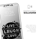 Live Laugh Love - Protective Skin Wrap & Decal – Compatible with iPhone SE to iPhone 17 Pro Max (All Models)