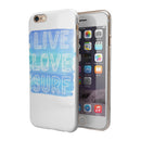 Live Love Surf iPhone 6/6s or 6/6s Plus 2-Piece Hybrid INK-Fuzed Case