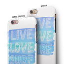 Live Love Surf iPhone 6/6s or 6/6s Plus 2-Piece Hybrid INK-Fuzed Case