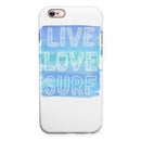 Live Love Surf iPhone 6/6s or 6/6s Plus 2-Piece Hybrid INK-Fuzed Case
