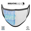 Live Love Surf - Made in USA Mouth Cover Unisex Anti-Dust Cotton Blend Reusable & Washable Face Mask with Adjustable Sizing for Adult or Child