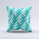 Locking Green Pattern Ink-Fuzed Decorative Throw Pillow
