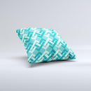 Locking Green Pattern Ink-Fuzed Decorative Throw Pillow