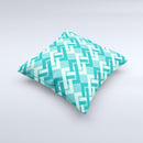 Locking Green Pattern Ink-Fuzed Decorative Throw Pillow