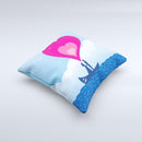 Love-Sail Heart Trip ink-Fuzed Decorative Throw Pillow