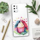 Love, Cupcakes, and Watercolor - Premium Vinyl Skin Decal for Samsung Galaxy S25 Ultra, S24, S23, S22 & All Galaxy S Models