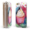 Love, Cupcakes, and Watercolor iPhone 6/6s or 6/6s Plus 2-Piece Hybrid INK-Fuzed Case