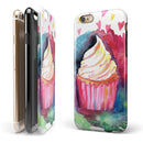 Love, Cupcakes, and Watercolor iPhone 6/6s or 6/6s Plus 2-Piece Hybrid INK-Fuzed Case